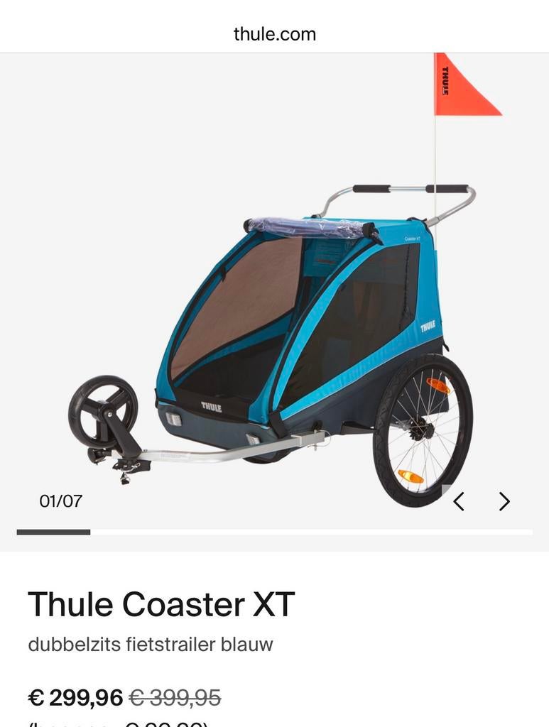 Fietskar Thule Coaster XT Zeer goede staat, Neuf, 40 à 60 kg, Pliable, Enlèvement