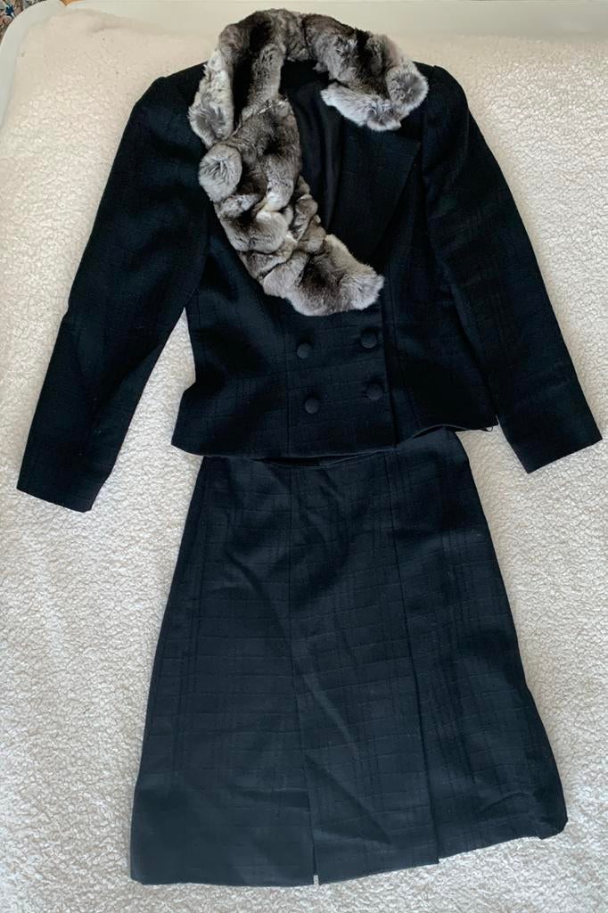 Tailleur laine zibeline T 38, Comme neuf