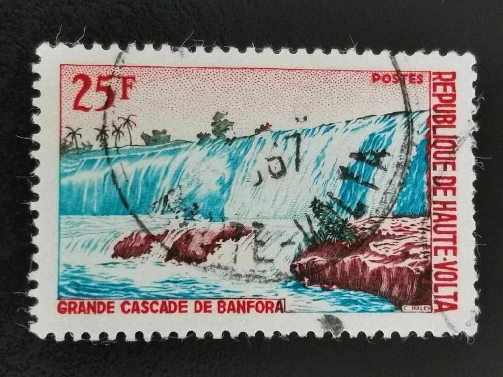 Haute-Volta 1965 - waterval Banfora, Ophalen of Verzenden, Overige landen, Gestempeld