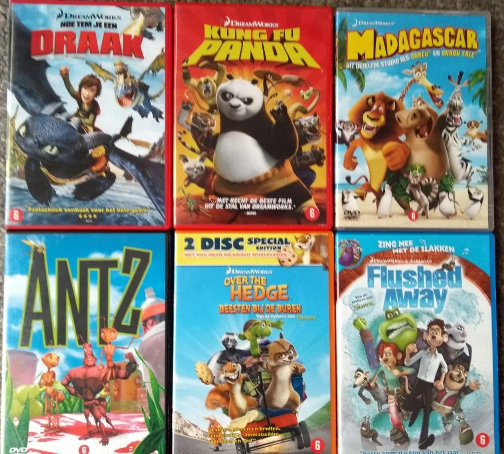DVD Madagascar ; Antz ; Kung Fu Panda ; Flushed Away, À partir de 6 ans, Enlèvement ou Envoi, Comme neuf