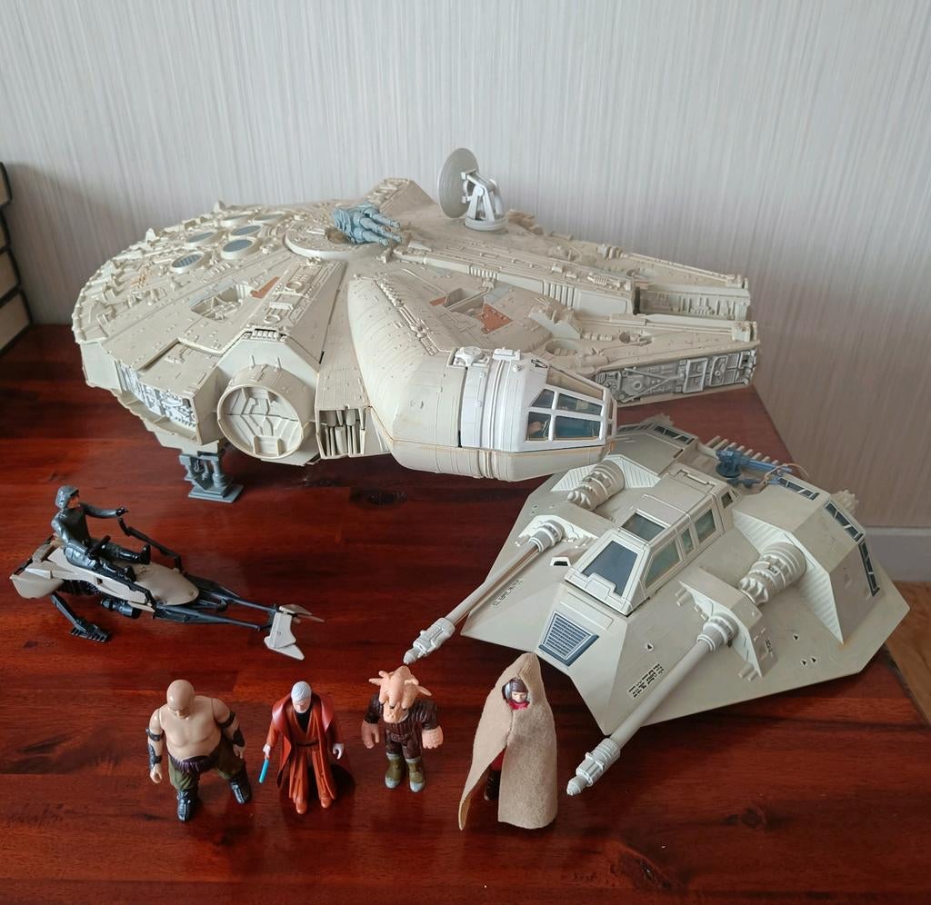 Star wars vintage millenium falcon Snowspeeder Speederbike, Ophalen