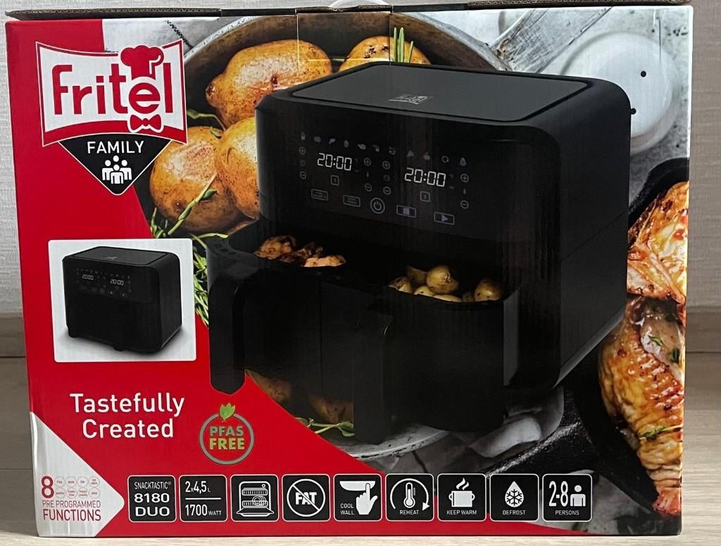 FRITEL snacktastic 8180 DUO airfryer, Elektronische apparatuur, Ophalen, Nieuw, Airfryer