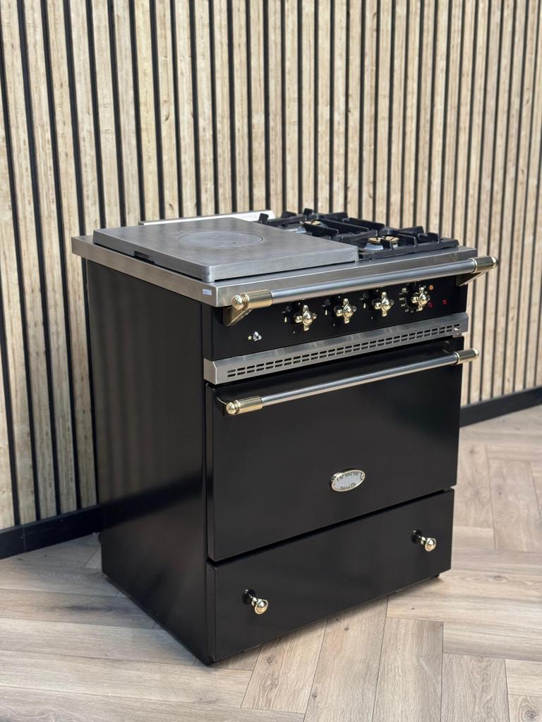 Prachtige Lacanche Zwart 70cm Gas + coup de feu, Ophalen of Verzenden, Grill, Gas