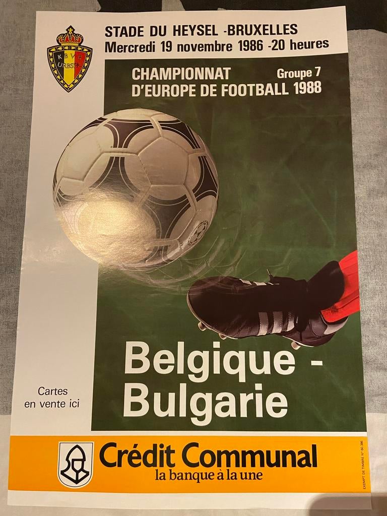 Matchposter rode duivels 1986, Ophalen of Verzenden, Nieuw, Poster, Plaatje of Sticker