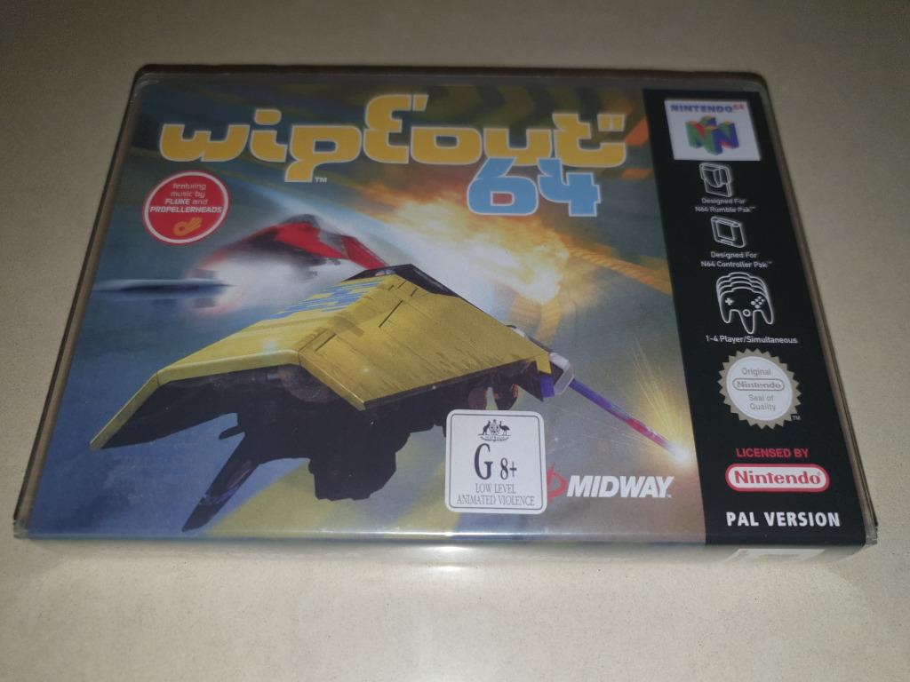 WipeOut 64 N64 Game Case, Envoi, Comme neuf