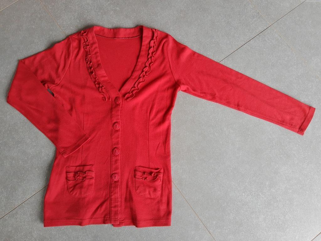 rode trui dames met knopen maat S, Enlèvement ou Envoi, Taille 36 (S), Comme neuf, ANDERE