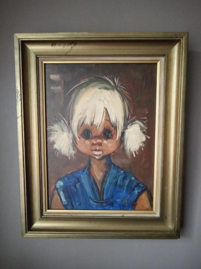 TOF schilderij  Olieverf op doek  Authentieke lijst  Vintage, Antiek en Kunst, Kunst | Schilderijen | Klassiek, Ophalen of Verzenden