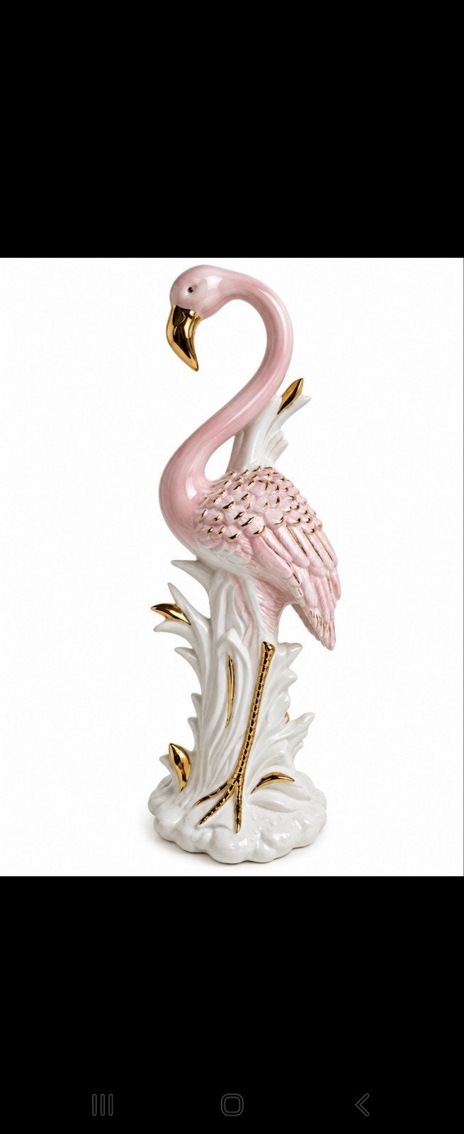 Vintage Italiaanse Porseleinen Flamingo XL (75 cm) – Topsta, Ophalen