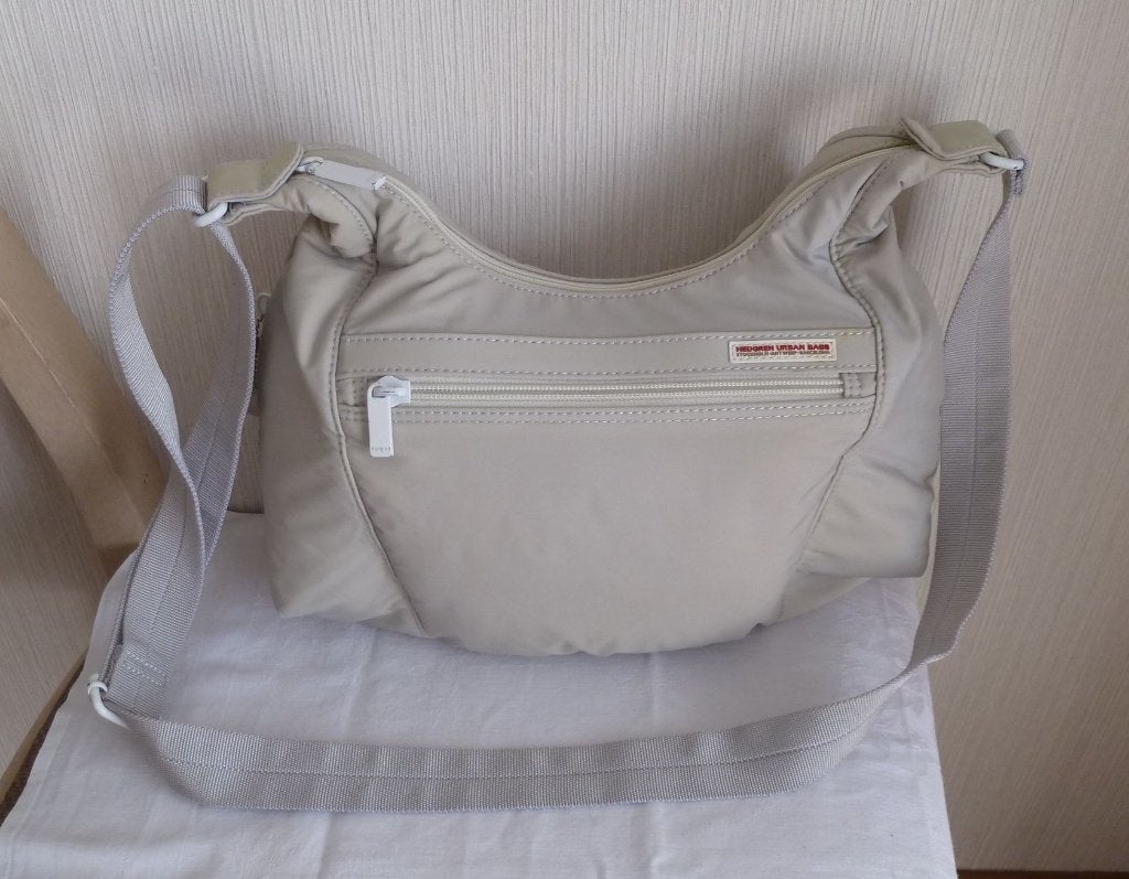 Hedgren sac bandoulière beige très clair + cube, Enlèvement ou Envoi, Utilisé, Beige, Autres marques