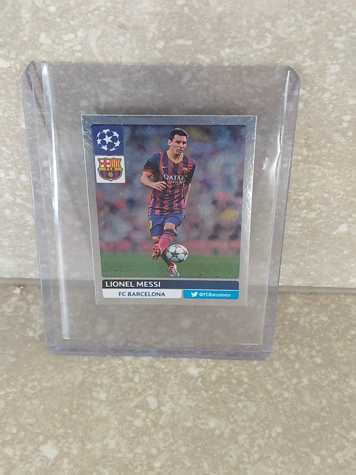 Panini sticker Champions League 2013 Lionel Messi, Ophalen of Verzenden, Sticker