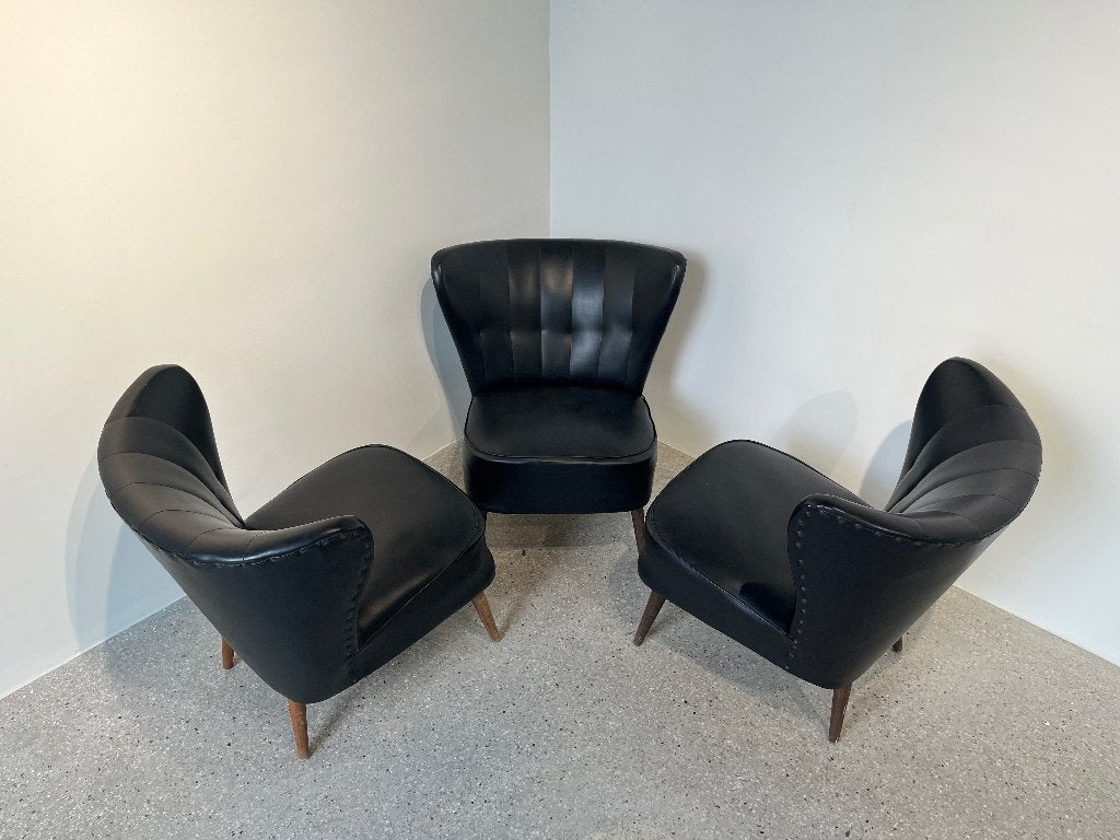 Fauteuil club rétro vintage, Enlèvement, Utilisé, 50 à 75 cm, Moins de 75 cm