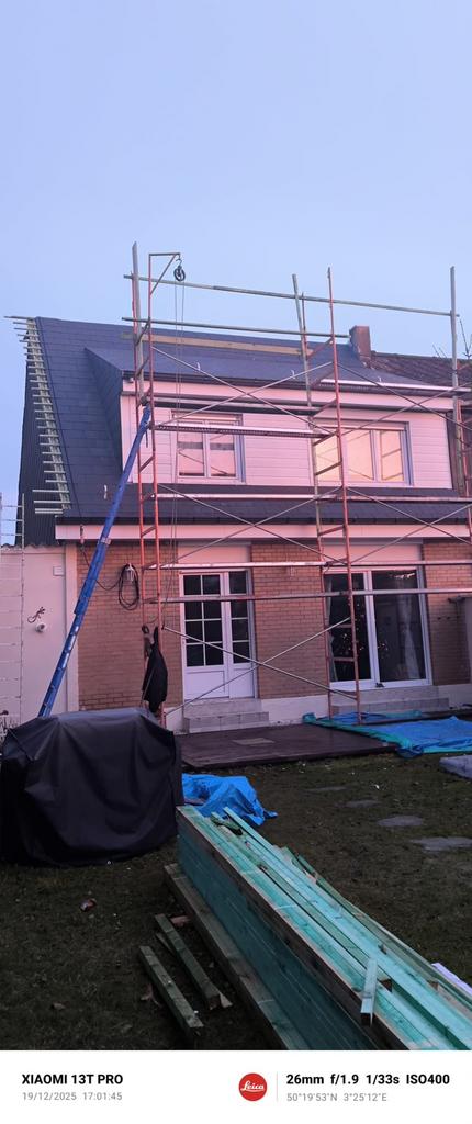 Echafaudage complet, Enlèvement, Utilisé