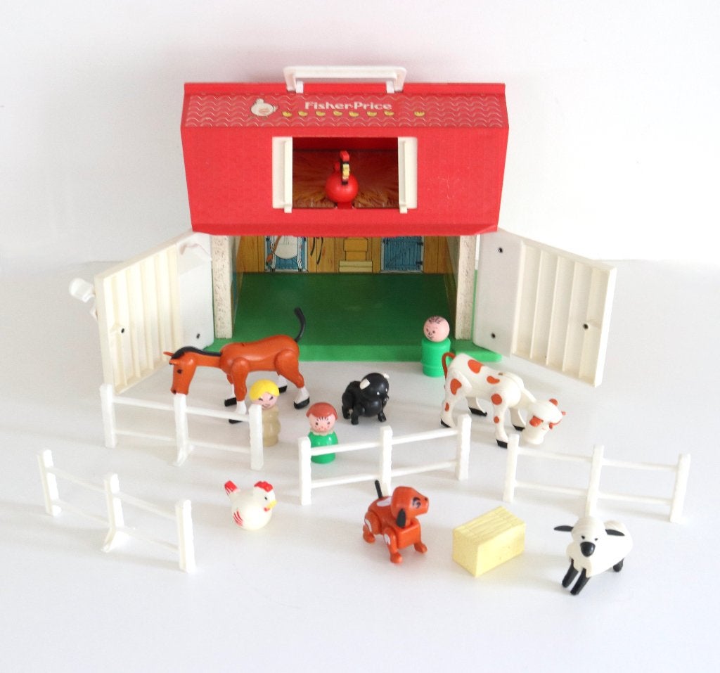 Vintage Fisher-Price Little People boerderijset, Kinderen en Baby's, Speelgoed | Fisher-Price, Ophalen of Verzenden, Gebruikt