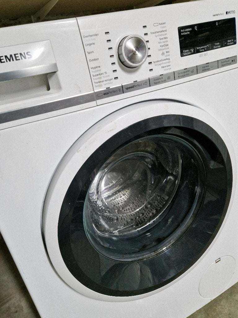 Siemens 9kg A+++ wasmachine. 1600tr., Ophalen, Zo goed als nieuw, Voorlader