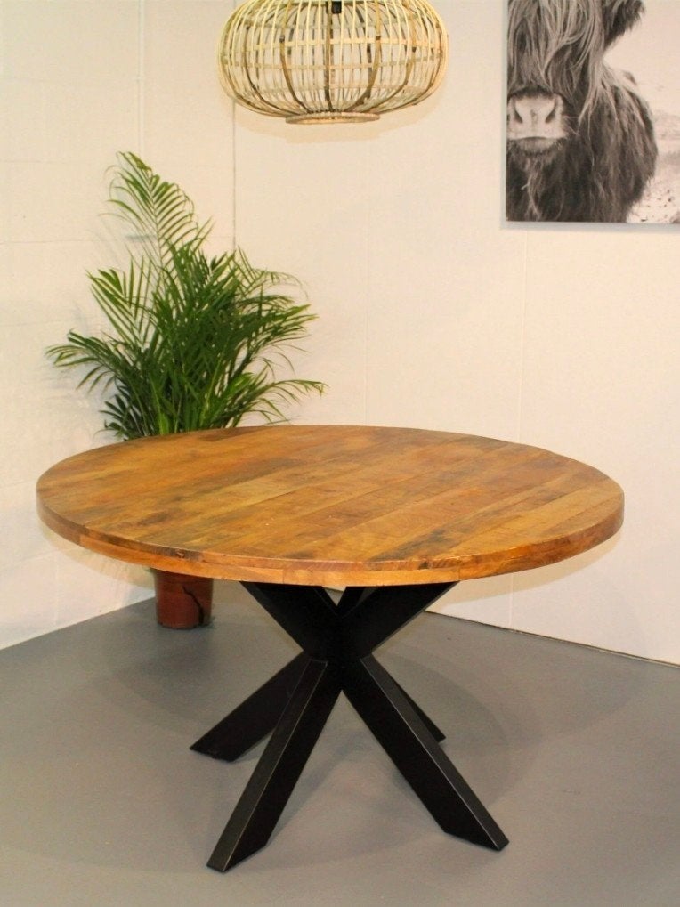 Mangohouten tafel nieuw in doos, Huis en Inrichting, Tafels | Eettafels, Ophalen