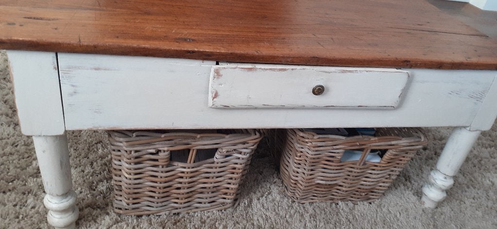 Salontafeltje Landelijke stijl, Huis en Inrichting, Ophalen, Gebruikt, 100 tot 150 cm, Eikenhout