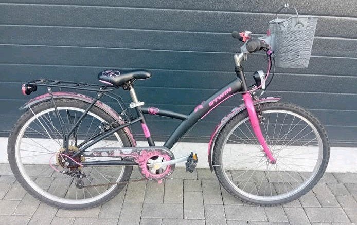 Meisjesfiets MTB Btwin 24inch 6speed Shimano🚴, Fietsen en Brommers, Gebruikt, Velgrem, Dames, Ophalen