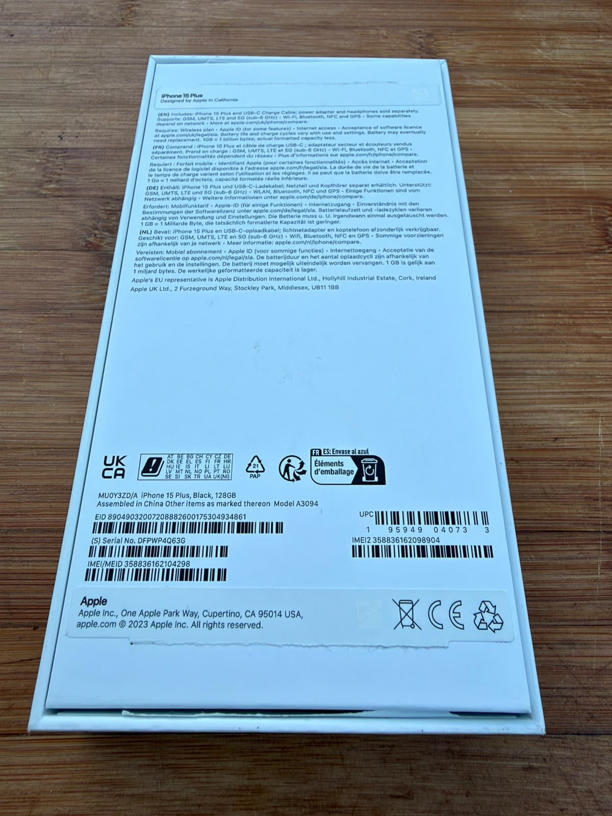 iphone 15 plus état neuf +accessoires, Enlèvement, IPhone 15