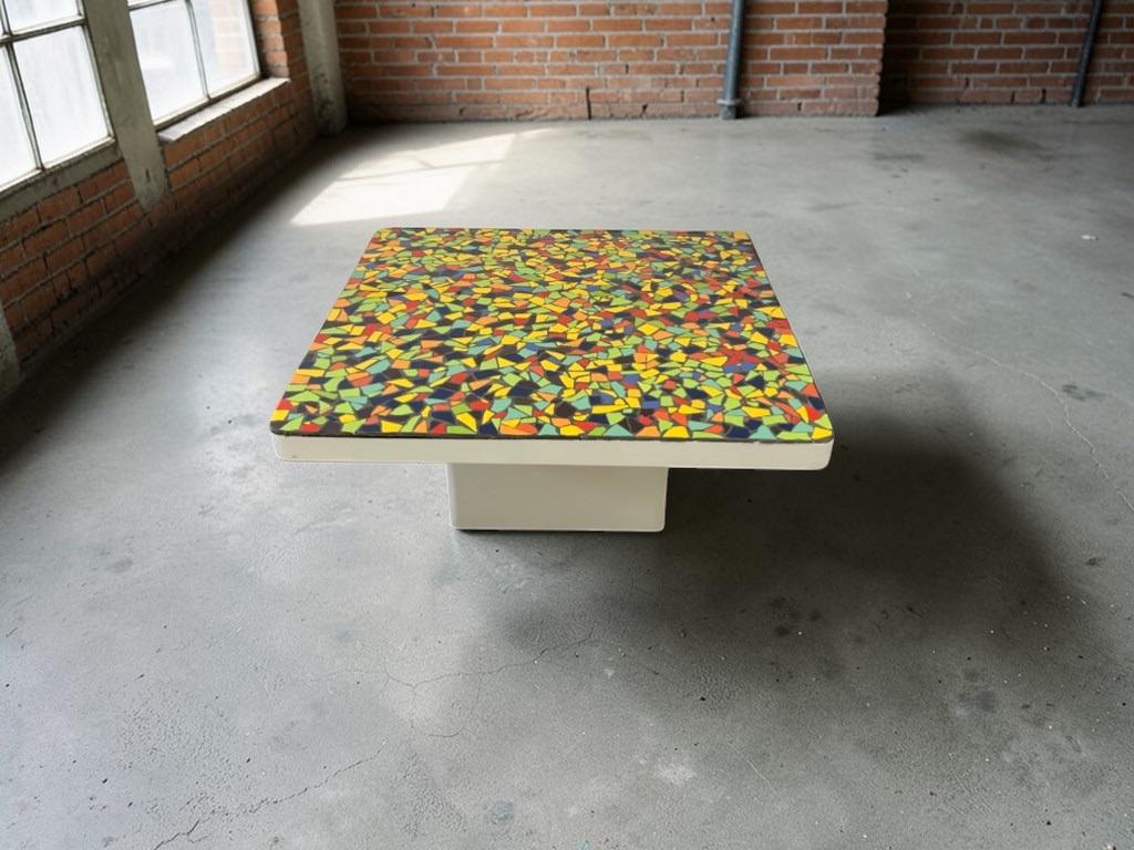 vintage keramieken gekleurde salontafel / coffee table, Antiek en Kunst, Curiosa en Brocante, Ophalen