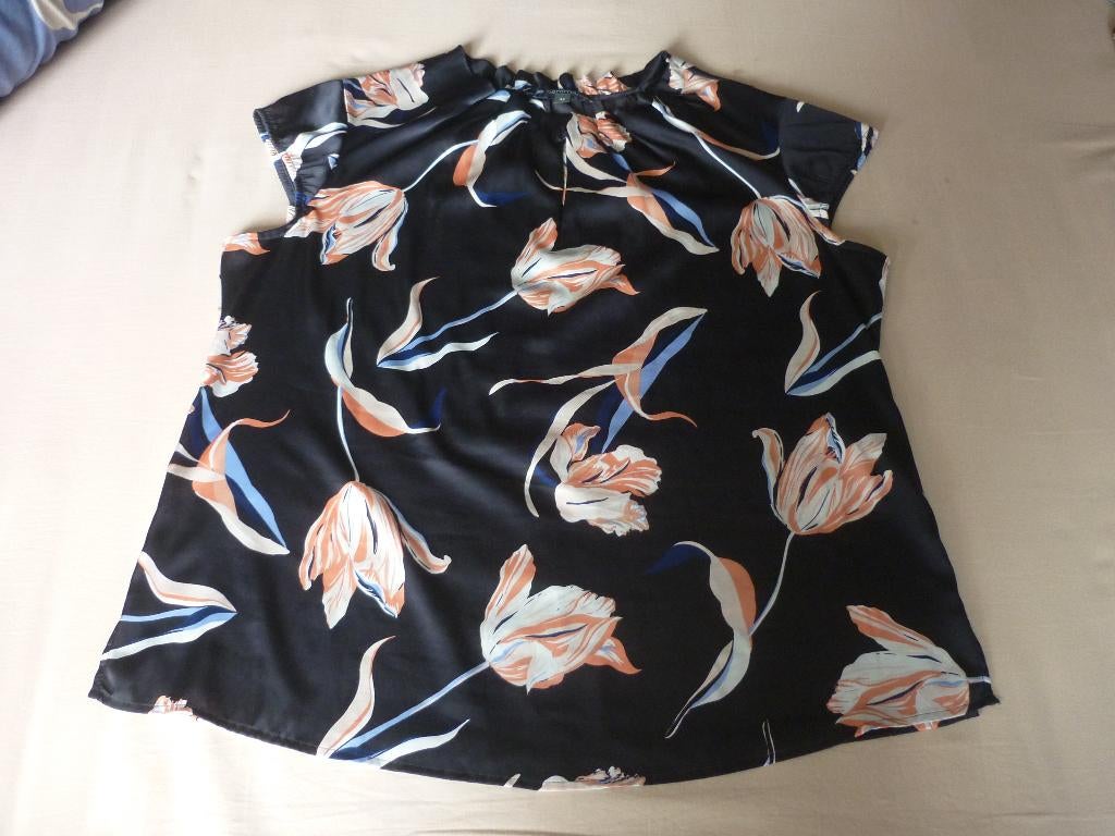 Gebloemde Zomerbloes Comma, Taille 42/44 (L), Enlèvement ou Envoi, Comme neuf, Bleu
