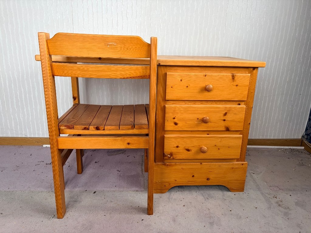 Bureau, Ophalen, Gebruikt, Schoolbureau, Hout