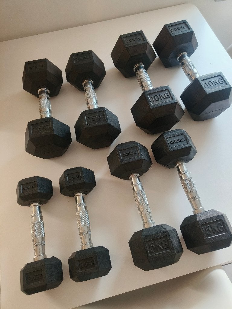 Hexagon dumbbells Proud, Sport en Fitness, Ophalen, Zo goed als nieuw, Dumbbell