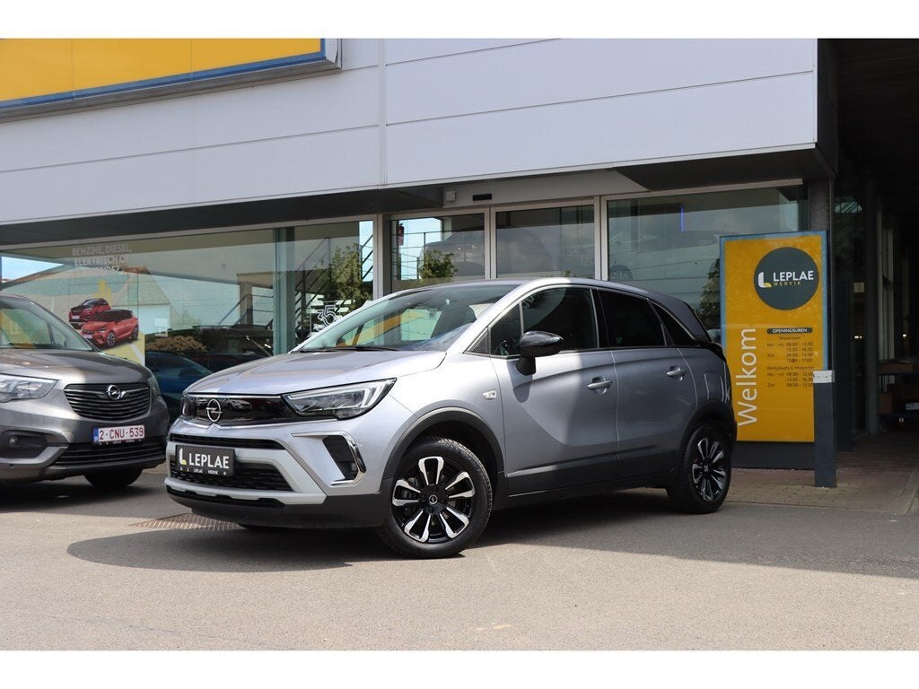 Opel Crossland ELEGANCE 1.2T AUTOMAAT GPS | CAMERA | TREKHA, Zwart, 1199 cc, https://public.car-pass.be/vhr/70640982-5999-4c4a-a7ed-960af62aa376