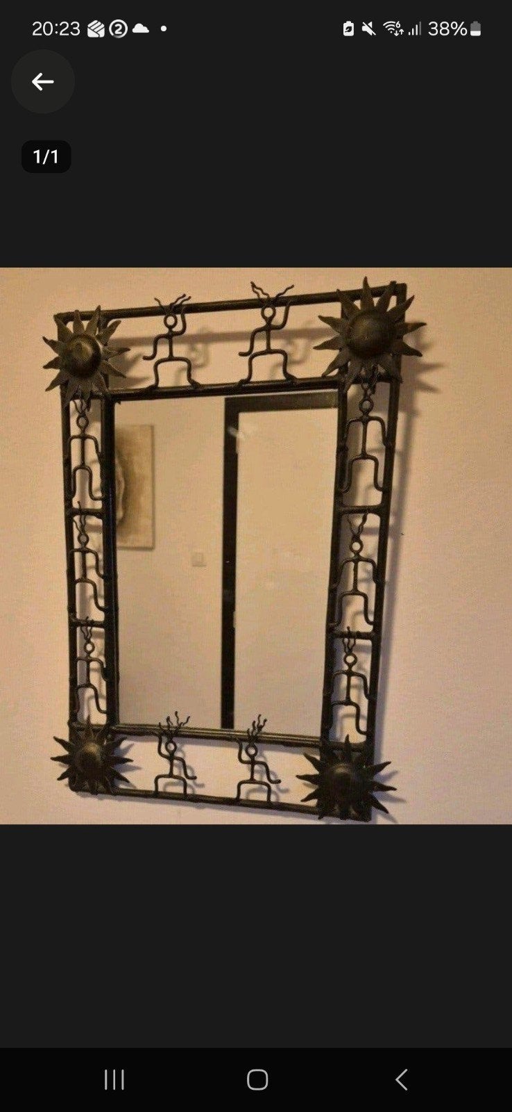 miroir solaire ancien en fer forgé, Enlèvement ou Envoi