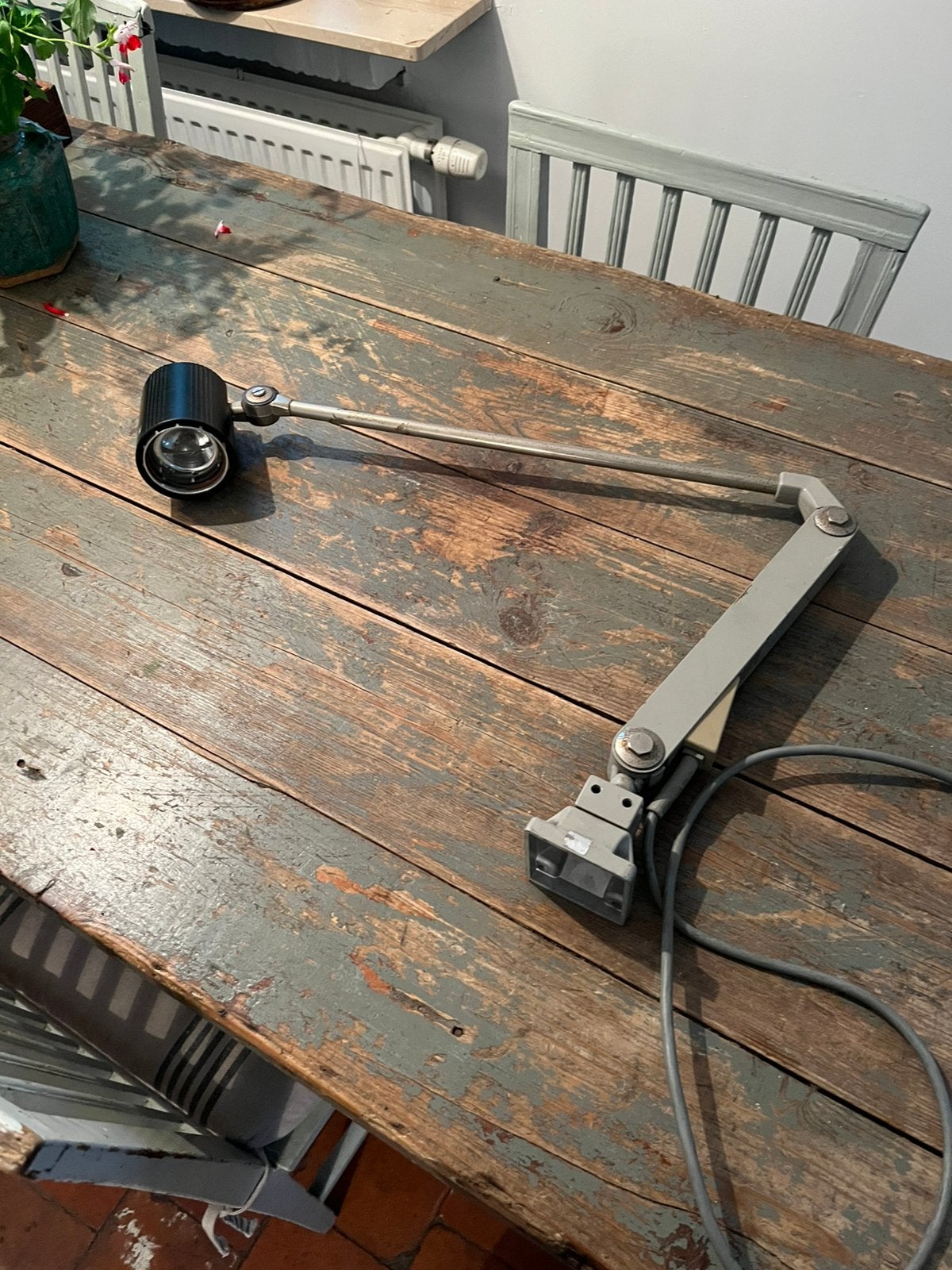 VINTAGE INDUSTRIËLE BUREAULAMP LAMP ATELIER, Antiek en Kunst, Ophalen of Verzenden