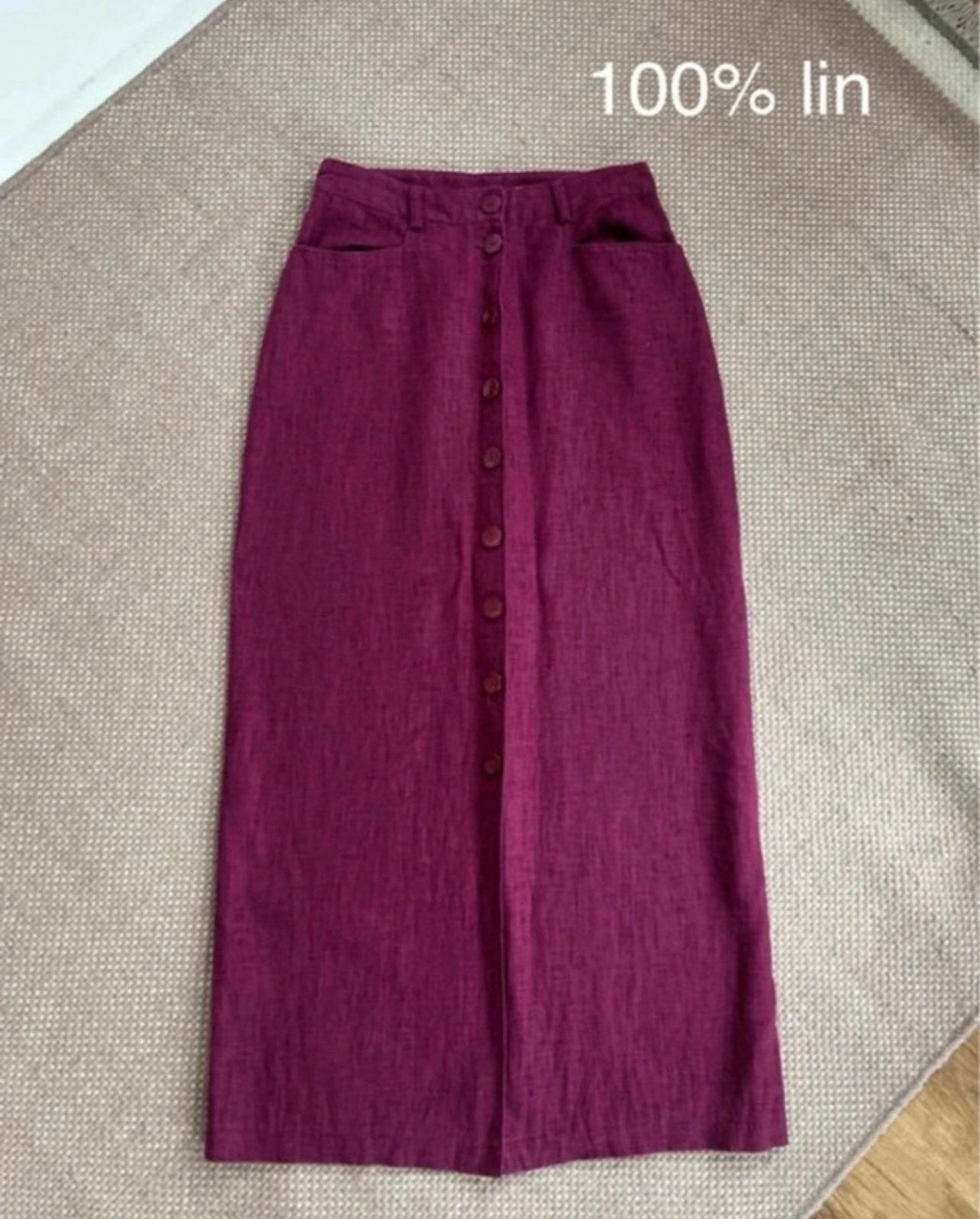 Freda 100% linnen rok maat S, Enlèvement ou Envoi, Comme neuf, Taille 36 (S)