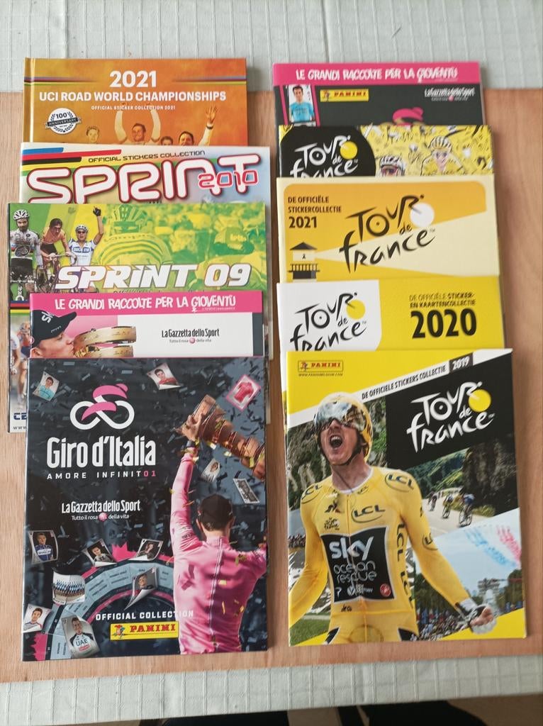 Panini 10 lege albums , sprint , Giro, Tour de France ,, Ophalen of Verzenden