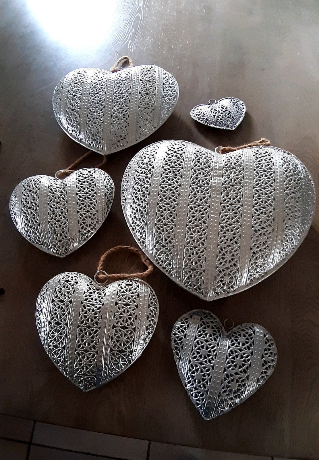 Pendentifs en forme de cœur, 10 > 30 cm, Enlèvement ou Envoi, Comme neuf, Double face