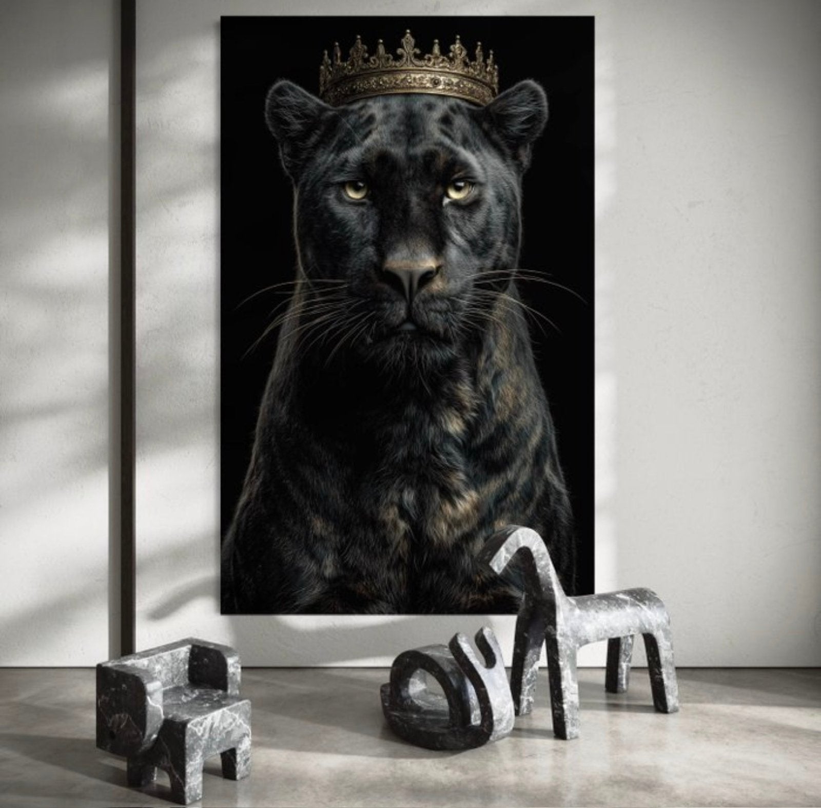 Off Axis - Black Panther XXL - Œuvre originale unique 1/1, Antiquités & Art, Art | Peinture | Moderne, Enlèvement ou Envoi, Technique mixte