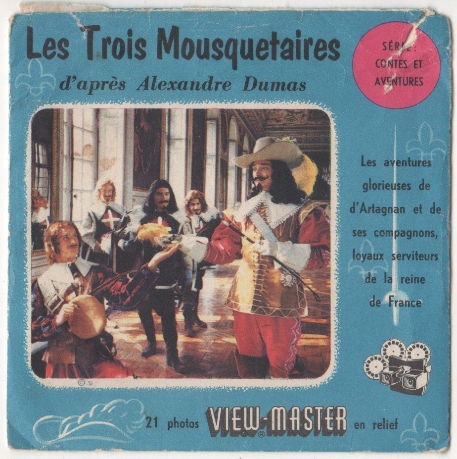 View-master Les Trois Mousquetaires 978 A B C Livret FR, Antiquités & Art, Enlèvement ou Envoi