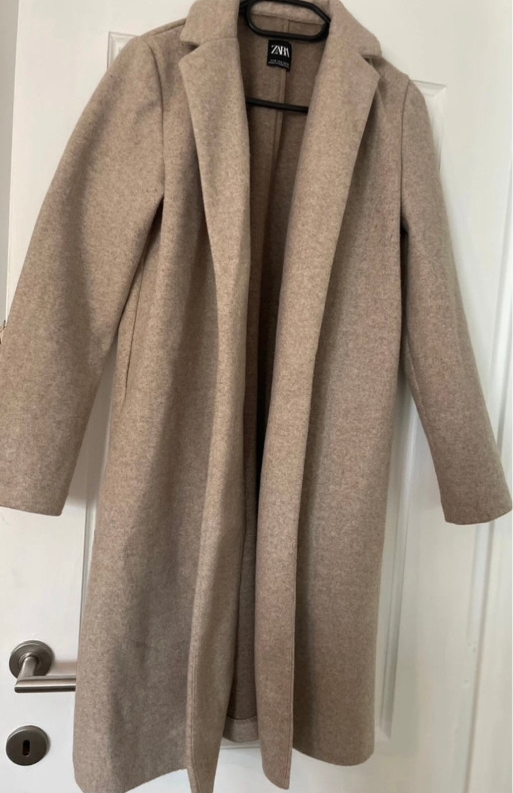 Mantel, Kleding | Dames, Jassen | Winter, Zo goed als nieuw, Maat 36 (S), Beige, Ophalen of Verzenden