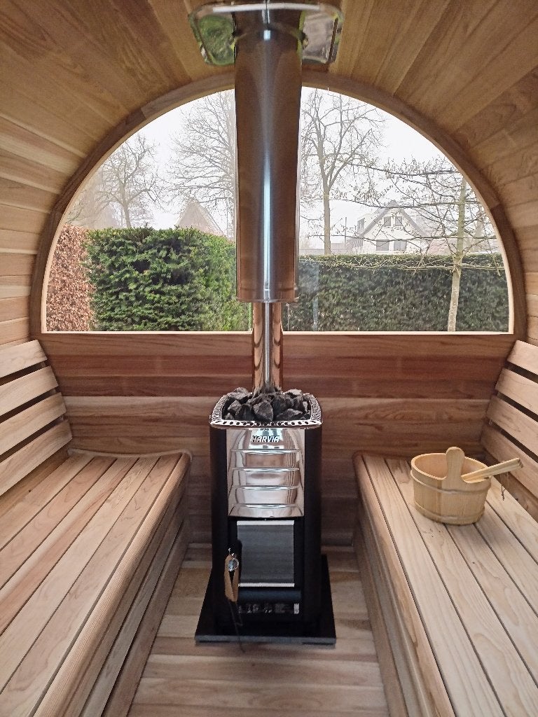 Barrel Sauna Red Cedar TR-270, Gratis sauna installatie!!!, Ophalen of Verzenden, Nieuw, Fins of Traditioneel, Complete sauna