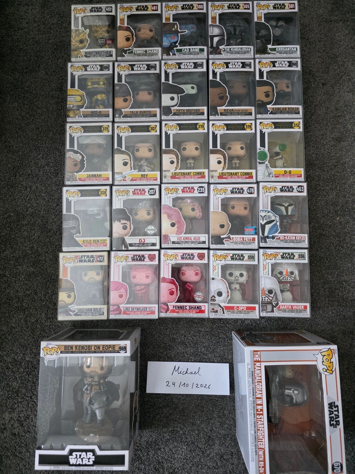 Funko Pops Star Wars + protector, Ophalen of Verzenden