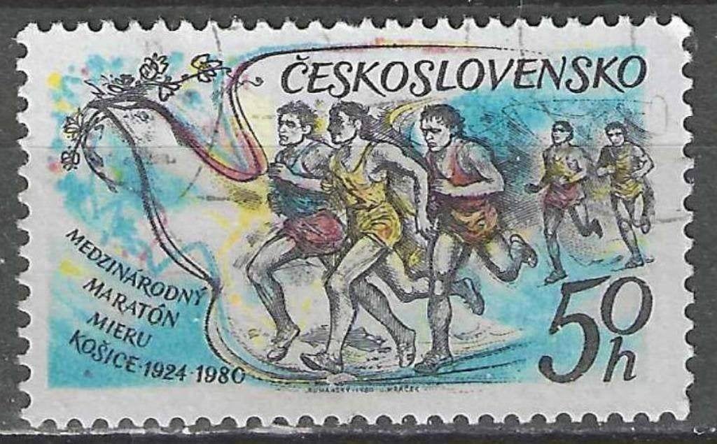Tsjechoslowakije 1980 - Yvert 2375 - Marathon in Kosice (ST), Verzenden, Gestempeld