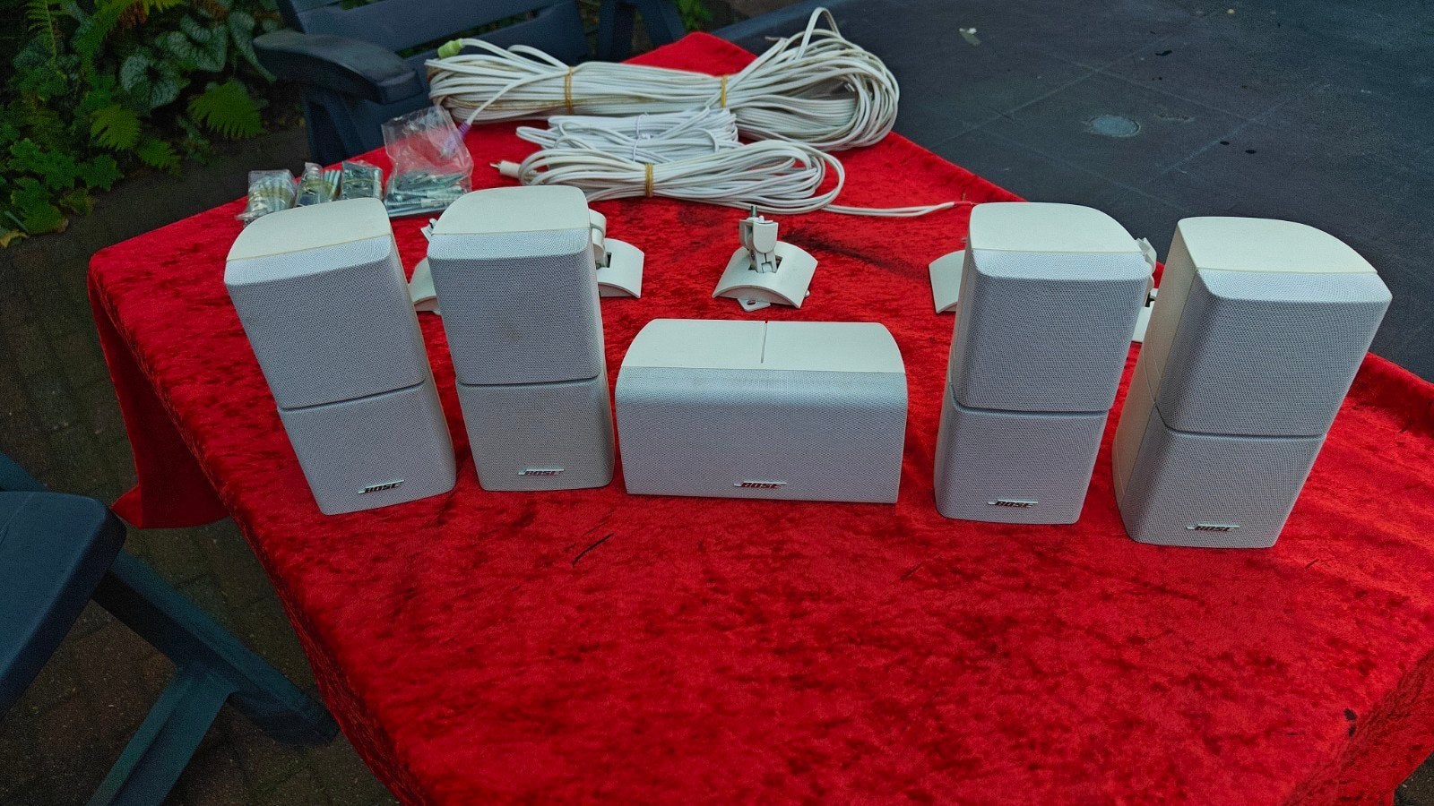Bose dubbele Cube luidsprekers 5x met luidsprekerkabels+oph, Audio, Tv en Foto, Ophalen of Verzenden