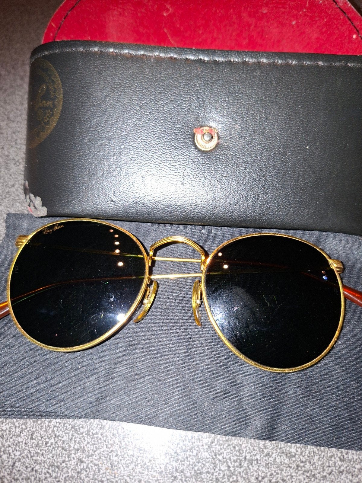Vintage B&L Ray-Ban Round Double Bridge (USA), Handtassen en Accessoires, Ophalen, Bril, Ray-Ban