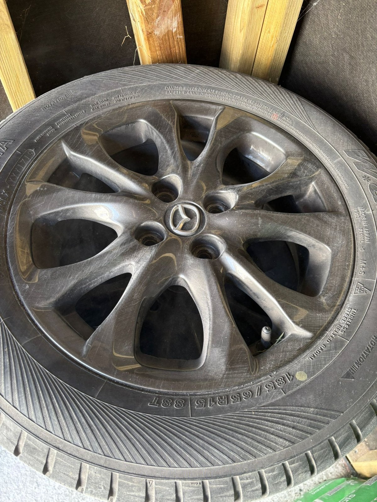 Mazda lichtmetalen velgen, Ophalen, Zo goed als nieuw