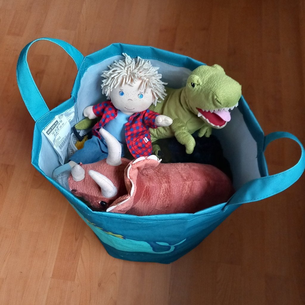 2 IKEA opbergmanden gevuld met knuffels (o.a. Bing, HABA), Ophalen, Vos, IKEA