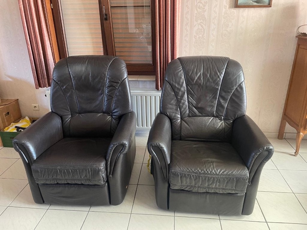 Relaxzetels, Ophalen, Gebruikt, Leer, Klassieke relax