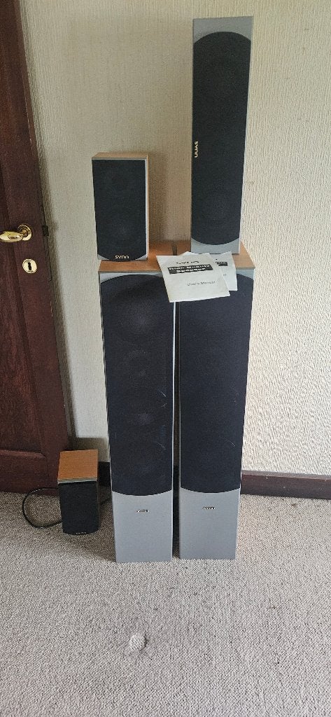 Synn MF-5 / MS-5 / MC-5 5.0 surround set – 8 Ohm – vintage, Enlèvement, Comme neuf, Autres systèmes, Autres marques