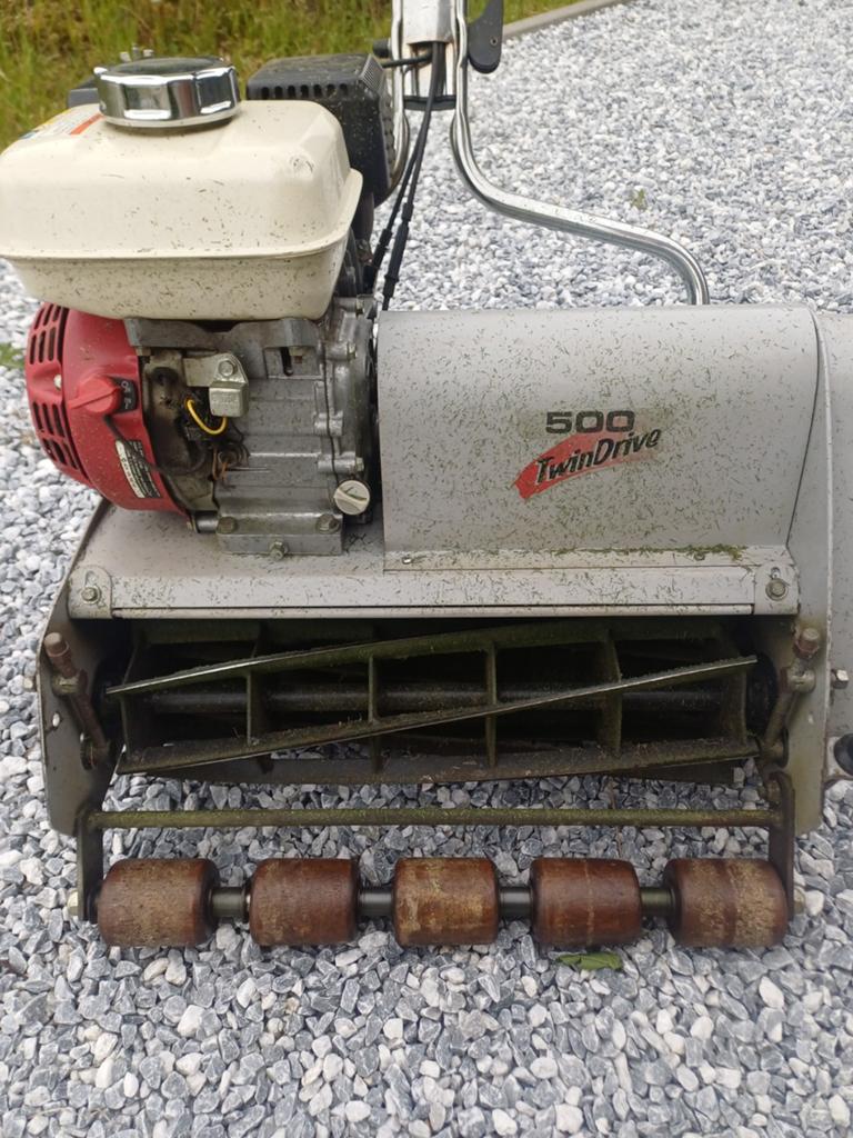 Lawmaster 500 - Honda Gx 120, Tuin en Terras, Grasmaaiers, Gebruikt, Benzine-grasmaaier, 50 cm of meer, Kooimesmaaier, Opvangbak