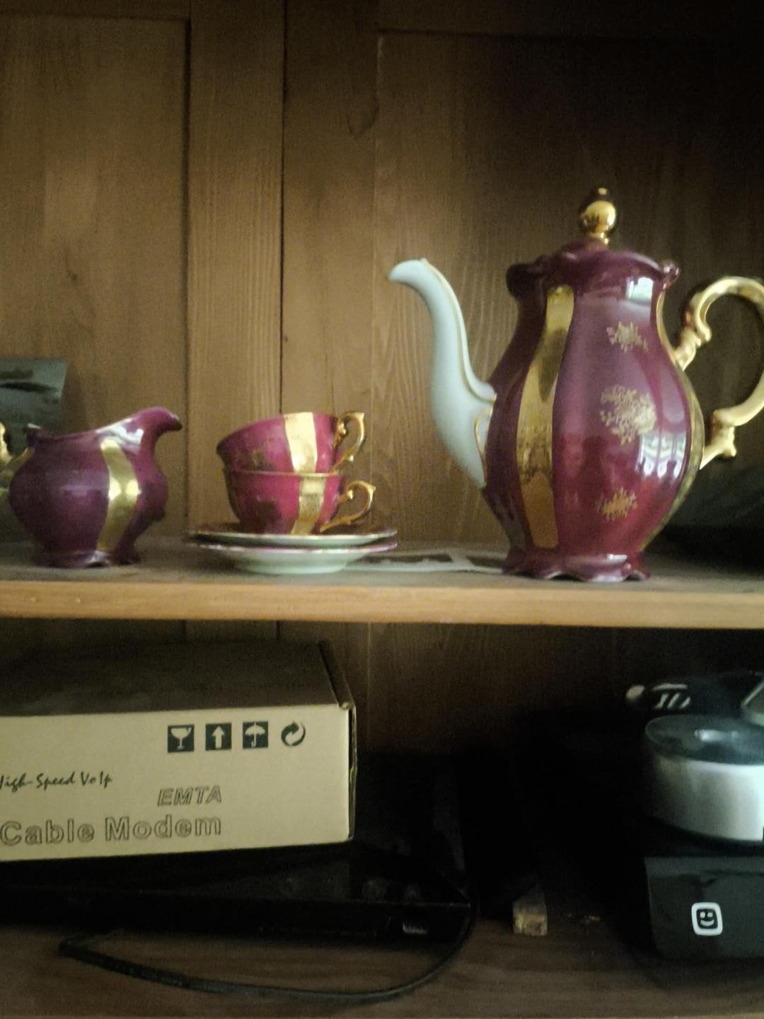 Service à café / thé vintage en porcelaine Bavaria – rose, Antiquités & Art, Enlèvement ou Envoi