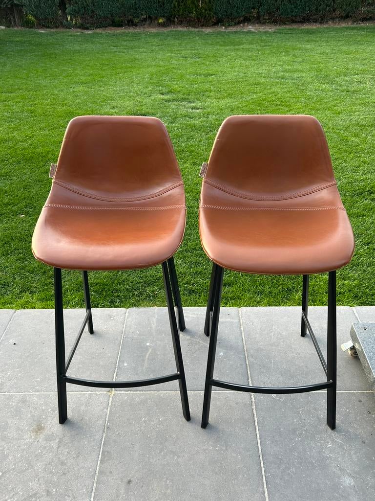 Barstoelen, Ophalen, Gebruikt, 60 tot 90 cm, Leer
