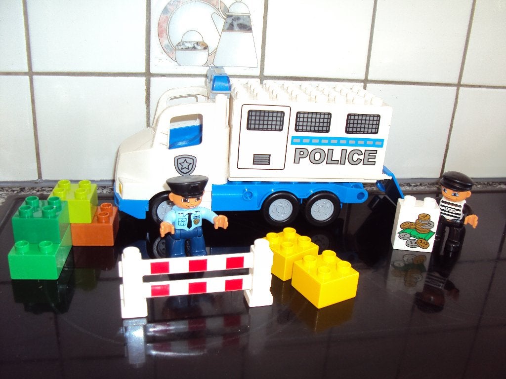 Duplo Ville Politietruck - 5680*PRIMA STAAT*VOLLEDIG*, Ophalen of Verzenden, Duplo