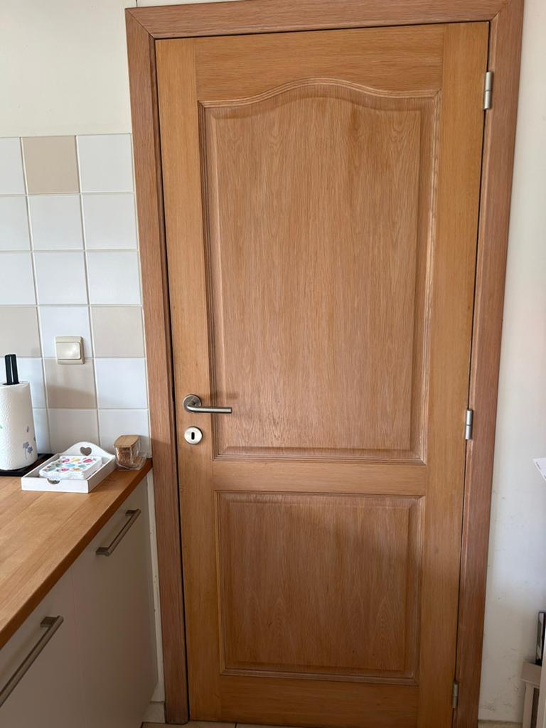 Eiken binnendeuren, Doe-het-zelf en Bouw, Deuren en Vliegenramen, Ophalen, Gebruikt, 80 tot 100 cm, Binnendeur