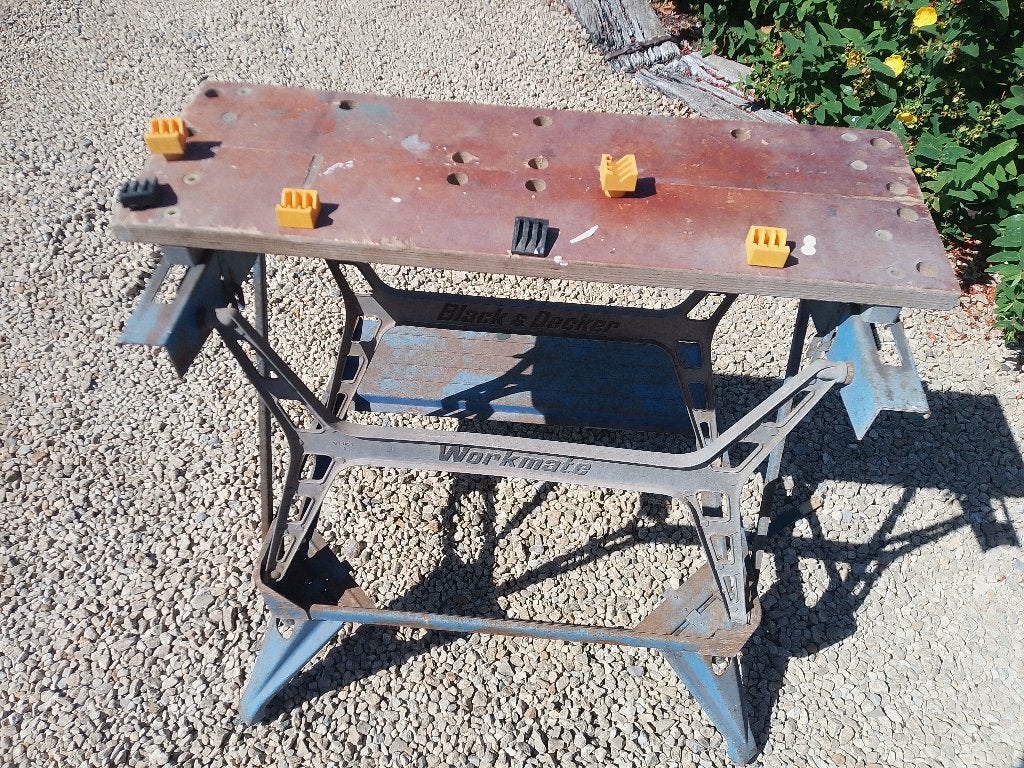 VEAU WORKMATE WERKBANK IN ZWART EN DEKKER, Doe-het-zelf en Bouw, Ophalen, Gebruikt, Minder dan 70 cm, Bankschroef